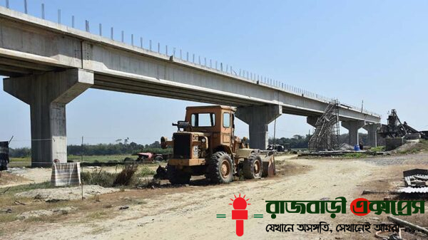 রাজবাড়ীর পাংশা উপজেলায় নির্মাণাধীন সেতুর ওপর থেকে লোহার অ্যাঙ্গেল মাথায় পড়ে আসলাম মণ্ডল (৪০) নামে এক স্যালো ইঞ্জিন মিস্ত্রীর মৃত্যু হয়েছে।